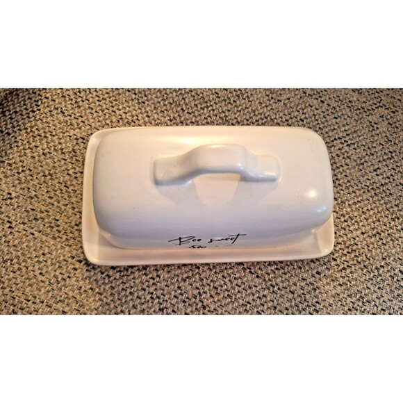The Beehive Bee Sweet Covered Butter Dish Ceramic Stoneware Dishwasher Safe - Picture 4 of 7